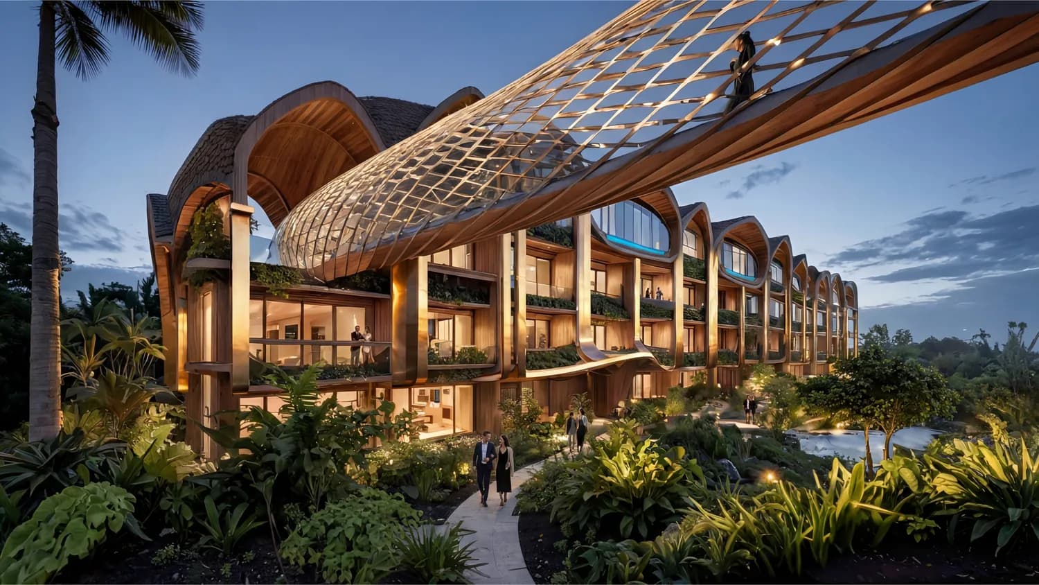 ELLE Resort and Beach Club Bali, the cocoon lattice bridge