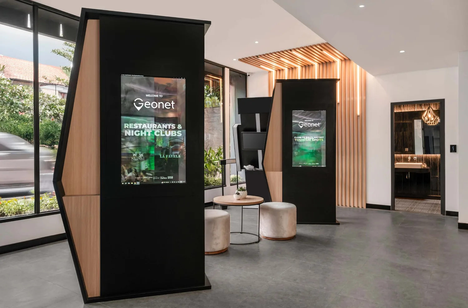 The digital showroom at Geonet's Bali headquarters