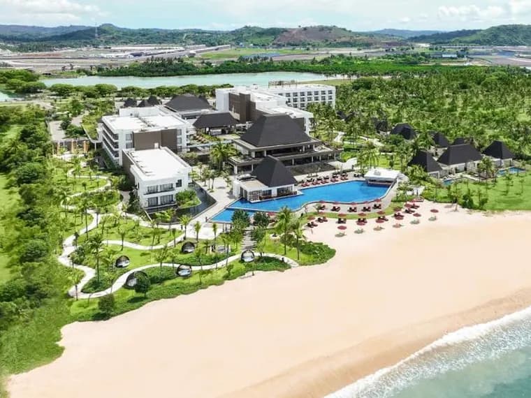 Beachfront resort at Mandalika, Lombok
