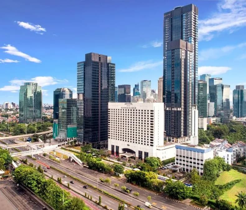 Jakarta towers seen across the city