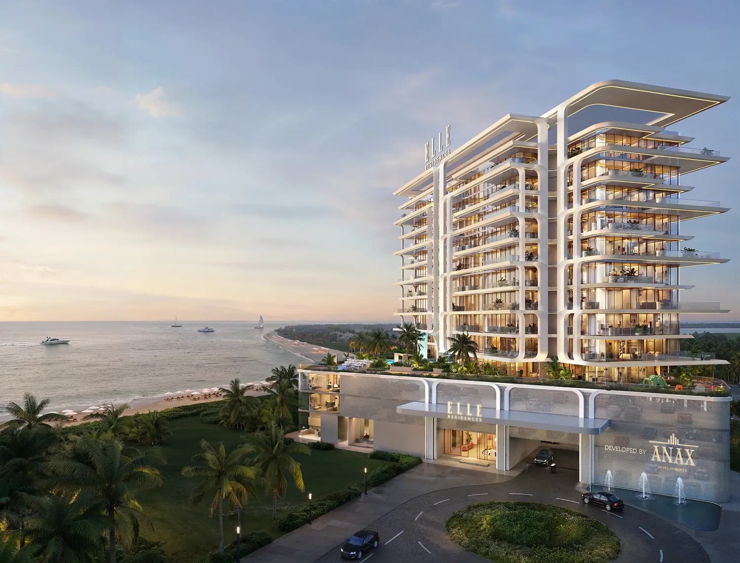 ELLE Residences Dubai Islands — The pool deck