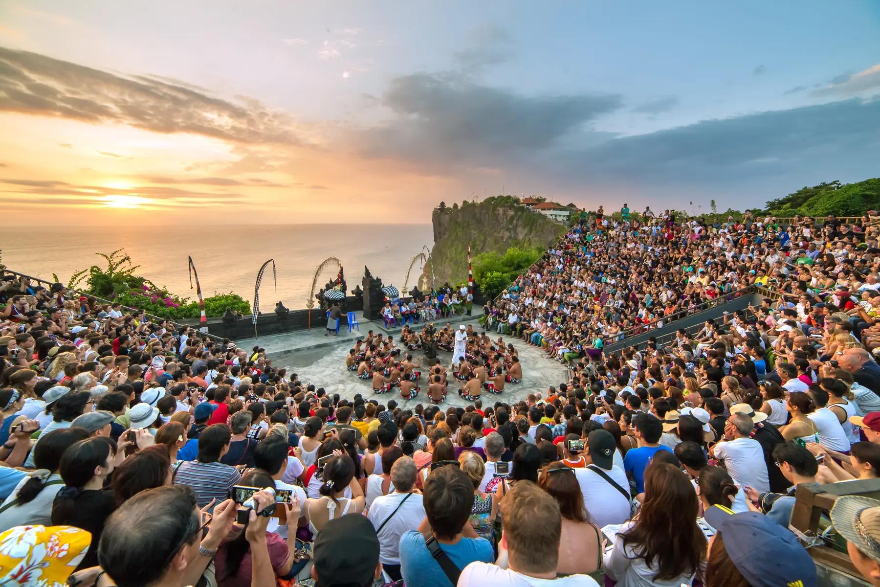 Sunset Kecak performance at Uluwatu, Bali