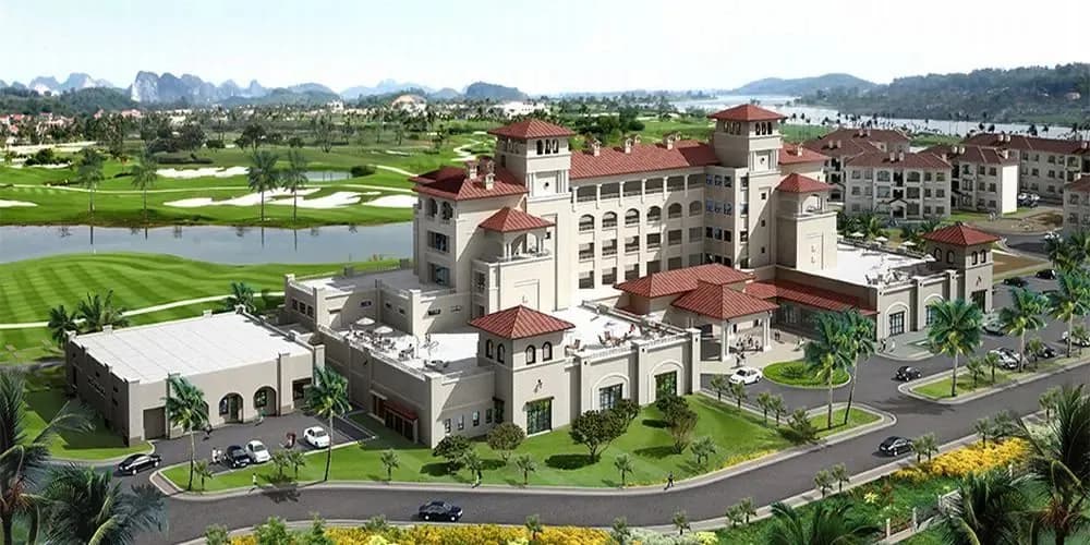 SONO resort above its golf course